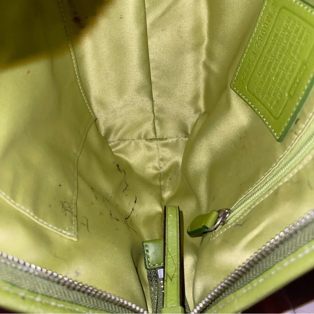 Coach Mini Bag in Pink and Lime Green - Picture 7 of 12